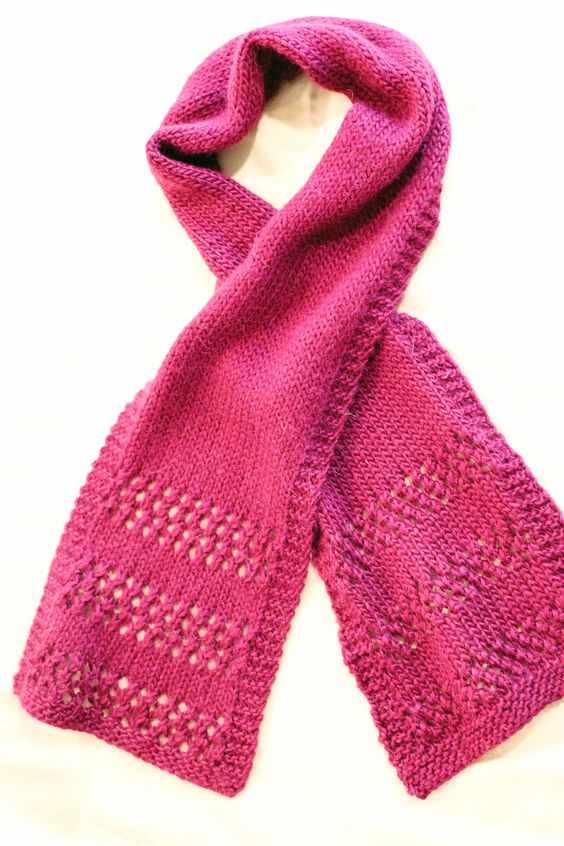 Knitted Eyelet Scarf — Knitting Ideas