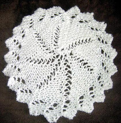 Knitted Lace Circular Dishcloth — All Knitting Ideas
