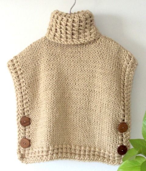 Knitted Vest Poncho — All Knitting Ideas