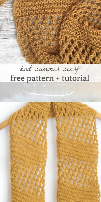 Honeycombs Summer Scarf — Knitting Ideas