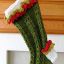 Knitted Ruffled Lace Christmas Stockings